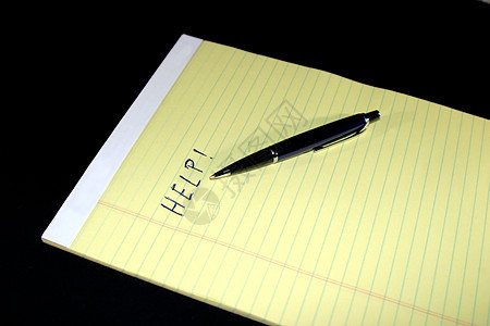 笔记笔纸帮助笔记本线条记事本活页夹写作黑色学校工作黄色空白图片