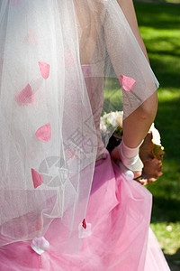 婚礼背景背景裙子女性粉色衣服白色乡村花束美丽婚姻花瓣图片
