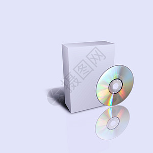灰色背景中孤立的空 cd 框图片
