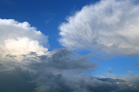 美丽的天空 有云全景天气白色场景环境风景臭氧蓝色气象图片