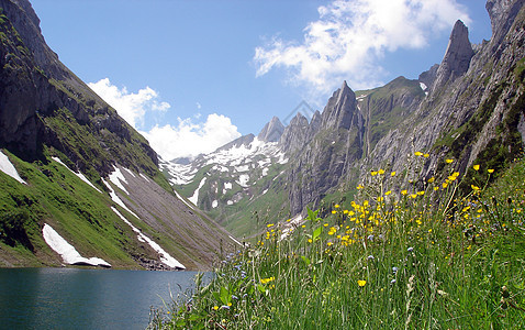 山区湖和海脊图片