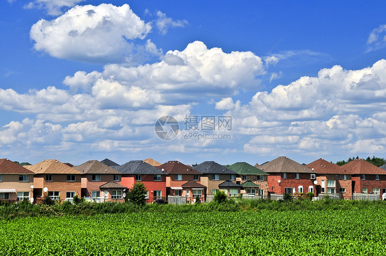 邻居住房蓝色房屋邻里细分郊区建筑学住宅场地建筑物街道图片