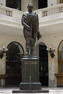 阿蒂加斯神像 蒙得维的亚邮局邮件纪念碑雕像青铜图片