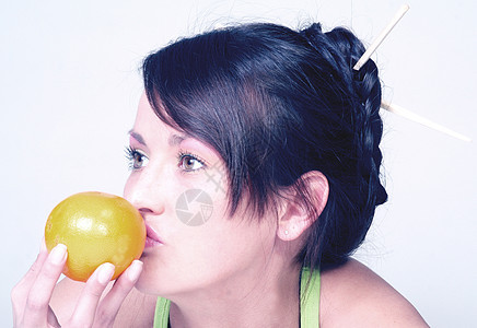 维生素橘子女性背景图片