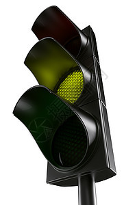 黄黄交通灯黄色红色计算机红绿灯白色信号绿色运输渲染背景图片