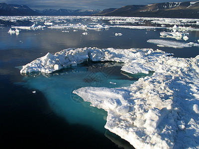 Sptsbergen 周围的视图圆圈生态峡湾冰山天空野生动物旅游蓝色荒野冰川图片