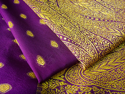 紫色萨里墙纸戏服文化精神线条金子手工纺织品织物树叶图片