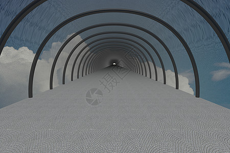 云中的隧道 3D图像图片