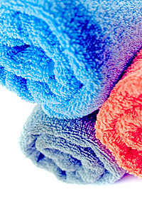 彩色毛巾蓝色打扫纺织品团体绿色桑拿橙子洗涤棉布浴室图片