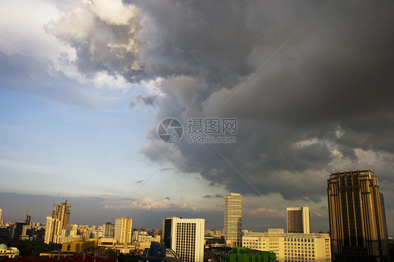 新加坡天线财产建筑物日落天际天空景观城市市中心图片