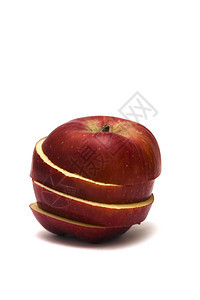 切片苹果食品营养水果饮食白色果汁食物绿色红色小吃图片