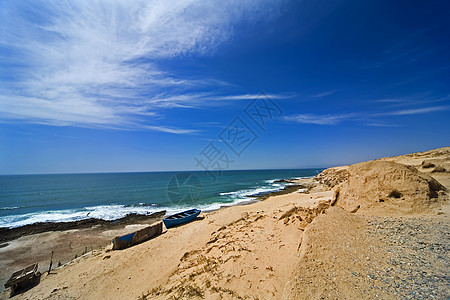 海滩海海洋太阳波浪天空背景图片