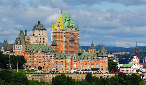 加拿大魁北克首都城市城堡酒店世界遗产历史图片
