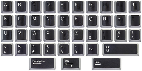 键盘按键钥匙按钮白色塑料黑色电脑图片
