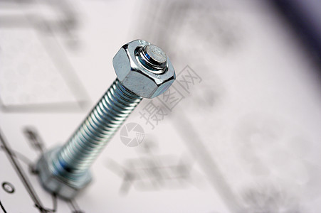 螺和螺栓机械工业工具连接器草图白色机器金属宏观合金图片