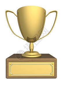 赢家的金杯 三维图像胜利仪式感激光泽度游戏横幅庆典讲台牌匾冠军图片