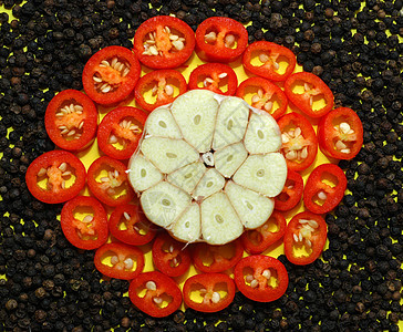 胡椒和大蒜的成分图片