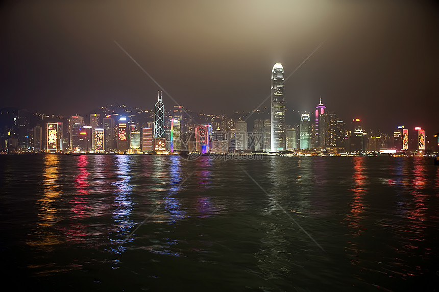 香港夜景高楼假期贸易海报办公室场景摩天大楼旅行建筑城市图片