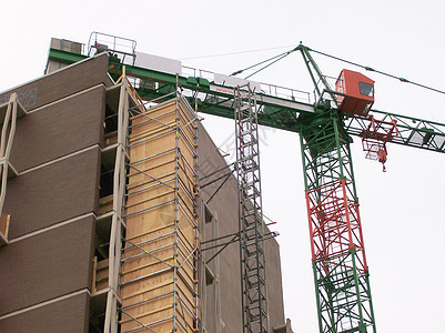 Crane 建筑和建造生长起重机脚手架项目建筑物工程工作天空财产蓝色图片