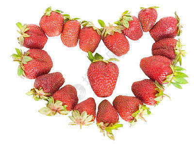 草莓心美食白色种子红色水果奢华甜点浆果食物图片