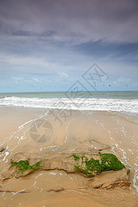 海洋阳光蓝色风景场景游客支撑享受海景太阳天堂图片