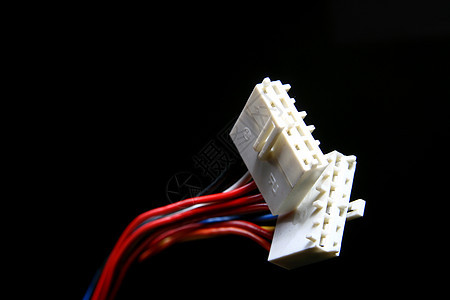 连接电线电子产品办公室塑料绳索海浪数据插头漩涡白色宏观图片