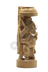 甘尼沙雕像夜叉雕刻传统崇拜存在宗教运气纪念品木头图片