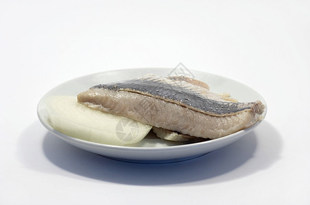 鲱鱼市场盘子食物盐渍餐厅白盘子海洋小吃产品零售图片