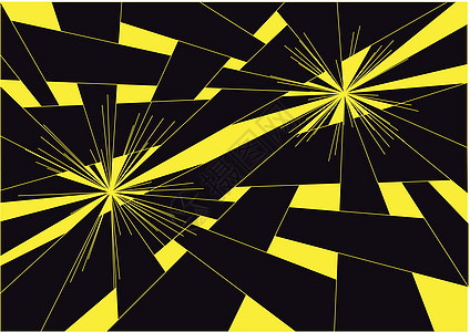 爆炸径向黑色来源星星光线中心想象力黄色火花插图图片