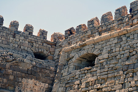 强化 希腊克里特的威尼斯城堡Koules防御历史堡垒古董历史性石头地标图片