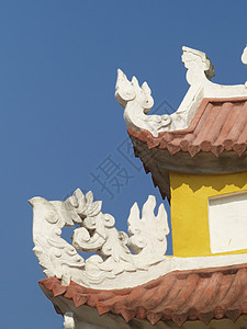 亚洲建筑结构蓝色黄色红色天空白色图片