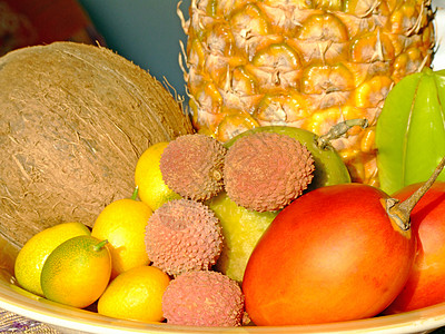 异外水果食物椰子作品菠萝热带维生素静物荔枝图片