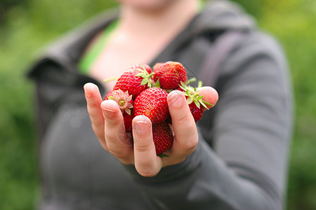 草莓时间食物水果活力女性甜点女孩浆果营养味道饮食图片