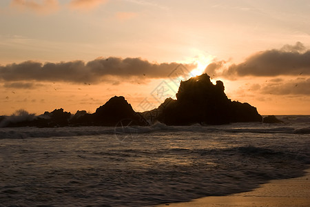 大南日落海洋游客风景海岸线公园海岸旅行悬崖沿海图片