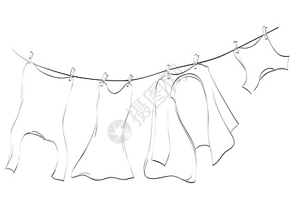 洗刷线袜子元素衣服裙子烘干洗衣店插图衬衫背心裤子图片
