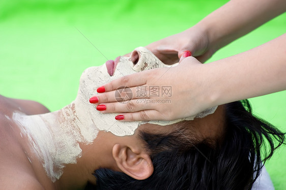 男人面部临床福利治疗面具皮肤保健沙龙卫生奶油虚荣图片