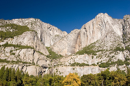 上约塞米特瀑布公园天空风景地标旅行国家顶峰山脉环境花岗岩图片