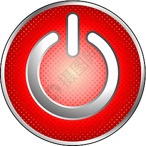 红色权力按钮图标图片