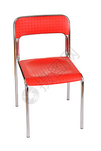 椅子塑料金属红色座位家具背景图片