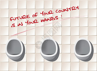 公共厕所小便池房间民众瓷砖红色卫生间笔记涂鸦壁橱艺术图片