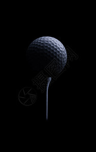 高尔夫球球游戏凹痕球座黑色运动白色背景图片