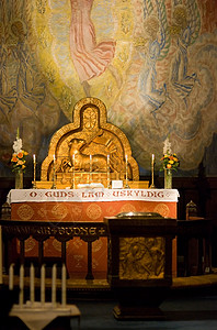教堂的阿尔塔尔建筑学宗教新教羊肉蜡烛图片