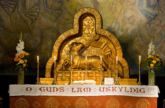 挪威教堂祭坛图片