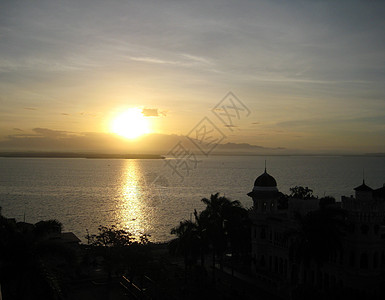 卡里比海日落图片