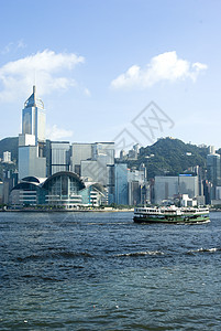 香港建筑商业展览渡船建筑学状况蓝色天空中心风景图片