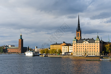 斯德哥尔摩天线历史国家建筑学教会城市建筑物首都大厅景观旅行图片