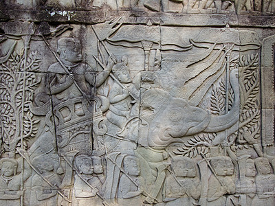 Cambodian神庙勇士图片