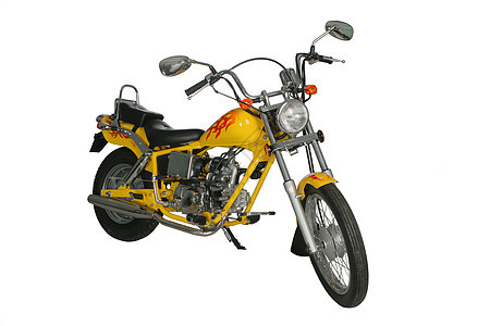黄色摩托车车轮运输合金水平风俗运动自行车工作室驾驶金属图片