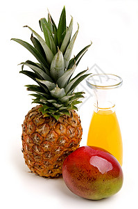 菠萝 芒果和果汁图片