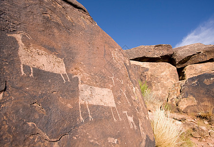 阿纳萨齐峡谷的Petroglyphs文化文明雕刻品原住民岩画涂鸦历史图片